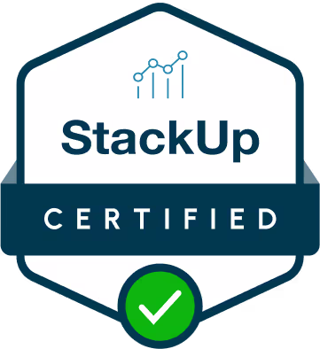 The StackUp Certified badge
